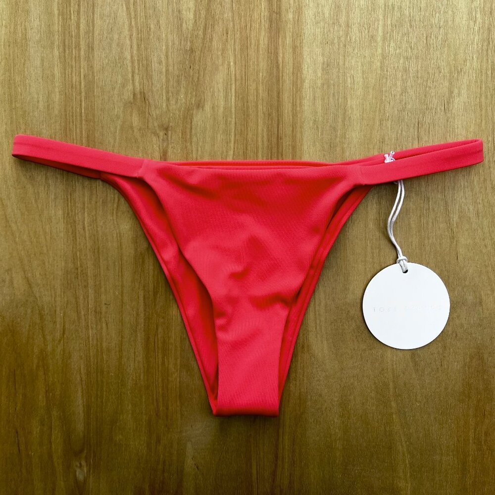 TORI PRAVER BLAKE SKIMPY BOTTOM Women’s Hot Pink Lined Bikini Bottoms sz S